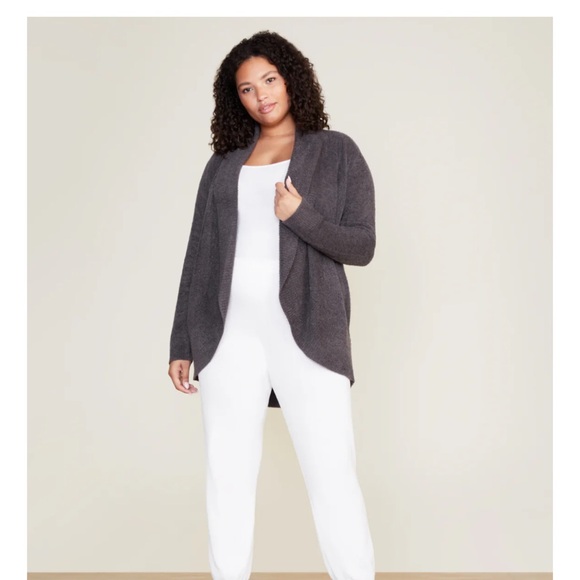 Barefoot Dreams Cozy Chic Lite Circle Cardigan Dark Gray 3X - Picture 1 of 9